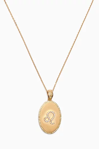 Zodiac Leo Diamond Necklace in 18kt Gold