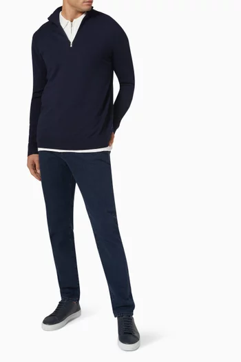 Half-Zip Cardigan in Pima Cotton