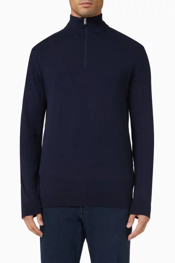 Half-Zip Cardigan in Pima Cotton