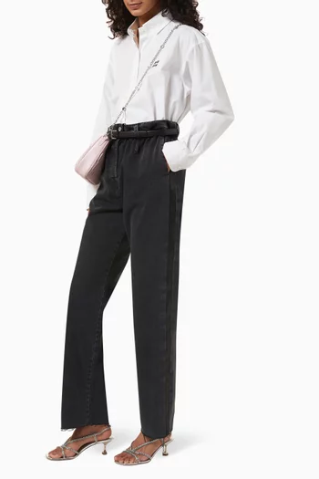 High-waist Paperbag Jeans in Denim