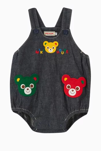 Bear Motif Romper in Cotton