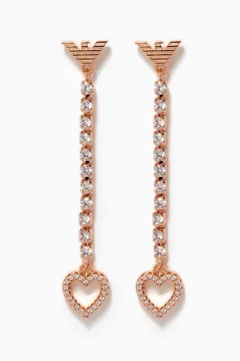 Rose gold armani earrings hot sale