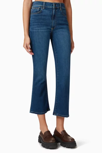 Bella Cropped Flare-leg Jeans in Denim