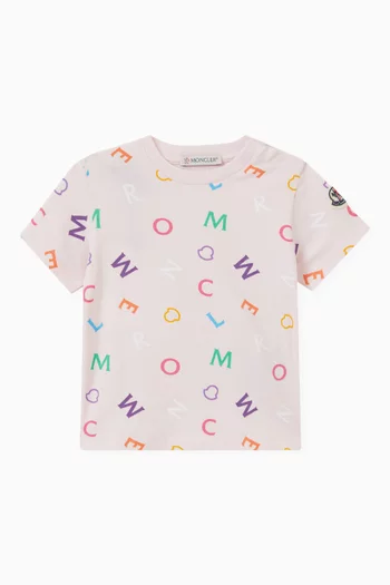 Alphabet Print T-shirt in Cotton