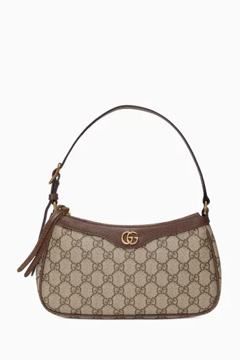 Ophidia Small Shoulder Bag in GG Supreme Canvas