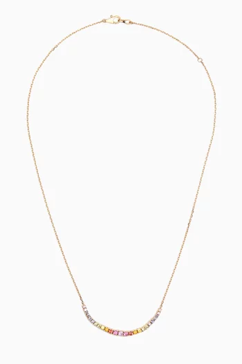 Unicorn Trail Tennis Necklace in 14kt Yellow Gold