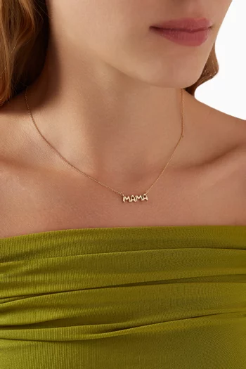Bubble Tea Mama Necklace in 10kt Yellow Gold