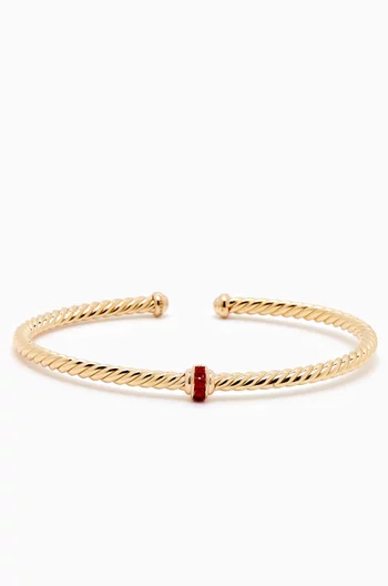 Cable Classics Center Station Ruby Bracelet in 18kt Gold