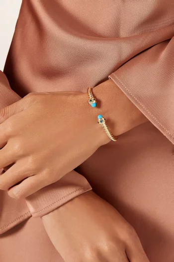 Renaissance® Bracelet with Turquoise & Topaz in 18kt Gold
