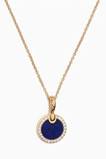 Petite DY Elements® Diamonds & Lapis Lazuli Necklace in 18kt Gold
