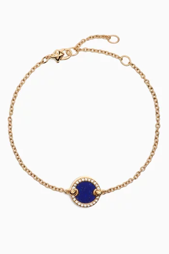Petite DY Elements® Diamonds & Lapis Lazuli Bracelet in 18kt Gold