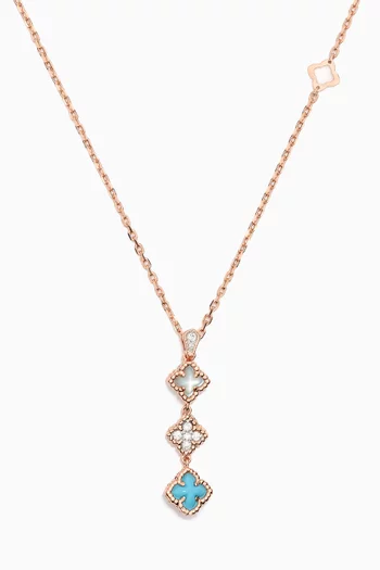 Sharazad Jasmin Diamond Necklace in 18kt Rose Gold