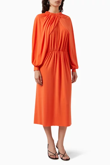 Fay Stretchy Midi Dress in Polyester