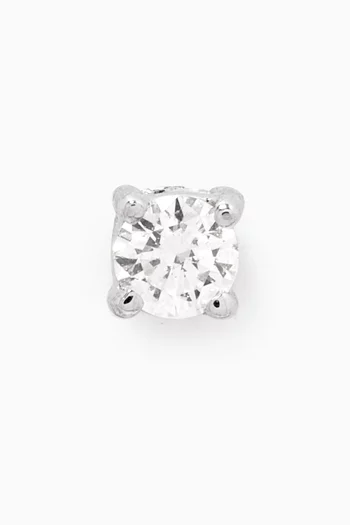 Diamond Single Ear Piercing in 18kt White Gold