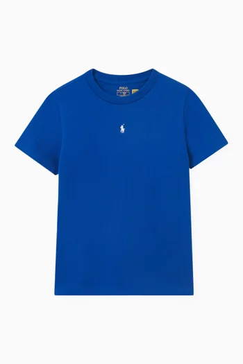 Embroidered-logo T-shirt in Cotton Jersey