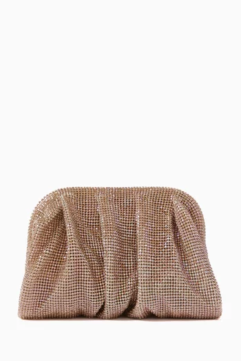 كلاتش فينوس لو بتيت صغير قماش شبكي مرصع بأحجار الراين