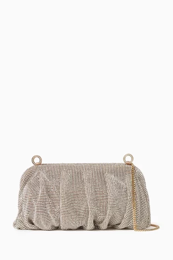 Venus La Grande Rhinestone Clutch in Crystal Mesh
