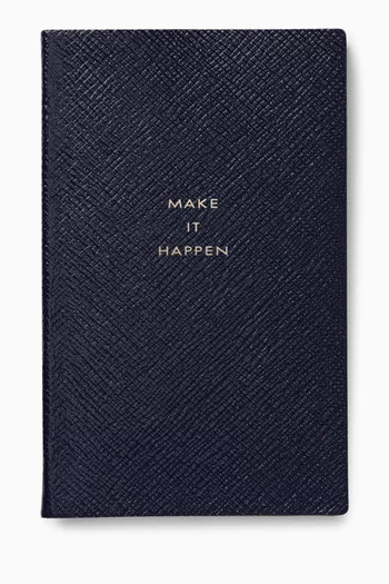 Panama "Make It Happen" Notebook in Crossgrain Leather