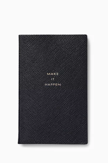 Panama "Make It Happen" Notebook in Crossgrain Leather