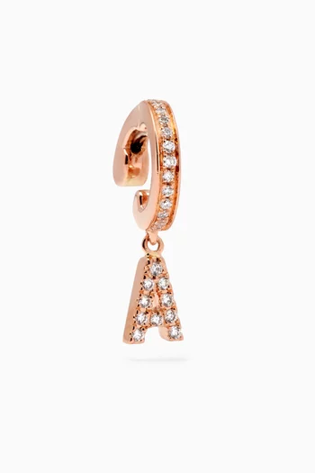 A2Z Letter "A" Ear Cuff in 18kt Rose Gold