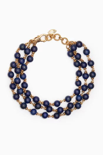 Peaceful Necklace in Lapis & Gold-plated Brass