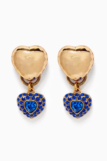 Bella Earrings in Zircon & Gold-plated Brass