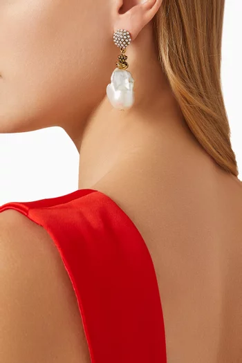 Duchess Earrings in Gold-plated Brass