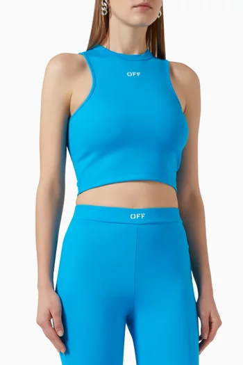 Rowing Crop Top in Stretch-cotton