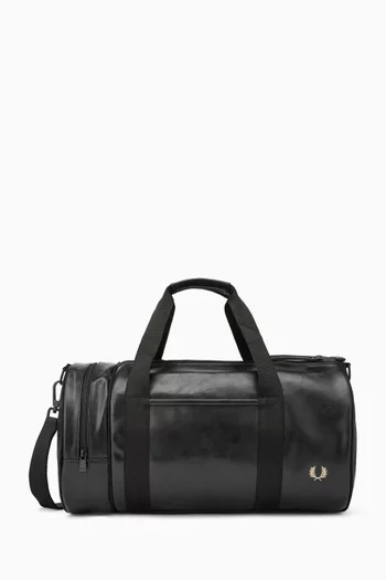 حقيبة اسطوانية بإضافات بنفس اللون بولي يوريثان