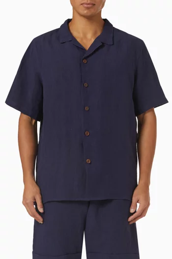 Camp Collar Lino Shirt in Linen