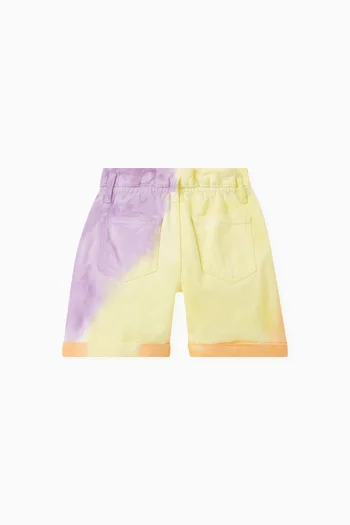 Helvetica Sprayed Shorts in Cotton