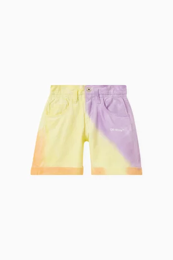 Helvetica Sprayed Shorts in Cotton