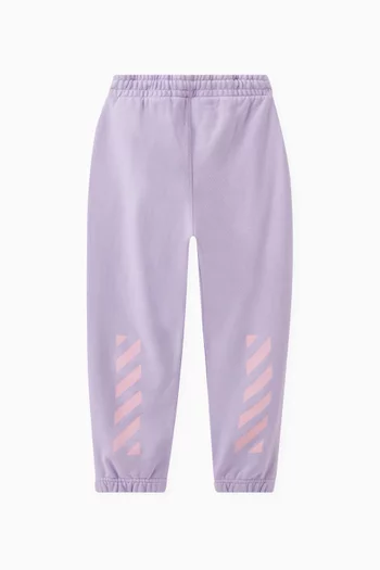 Floral Detail Sweatpants in Cotton