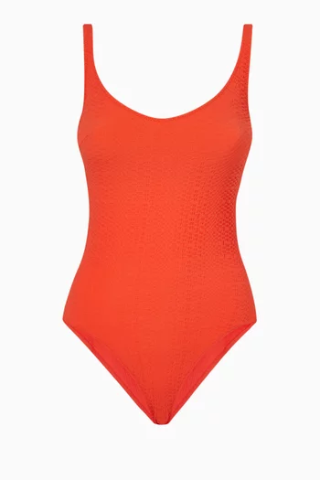 Marilyn Maillot One-piece Swimsuit in Seersucker