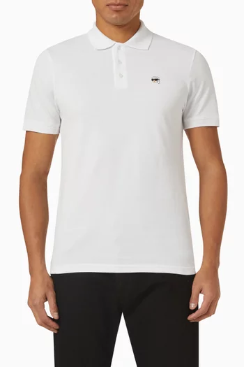 Ikonik 2.0 Embroidered Polo Shirt in Cotton Piqué