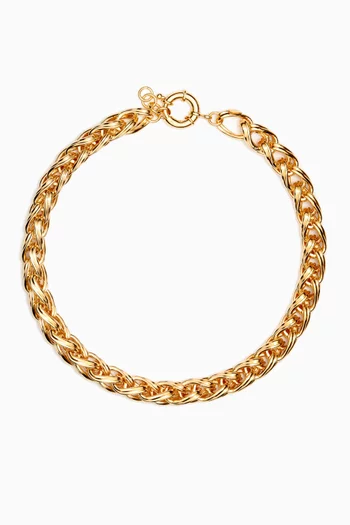 Elizabeth Single Chain Necklace in 24kt Gold-plated Brass