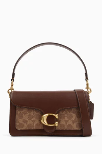 Tabby 26 Signature-print Shoulder Bag in Coated-canvas & Leather