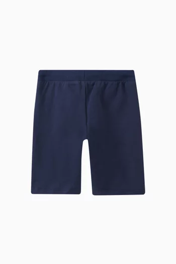 شورت قطن بطبعة شعار الماركة