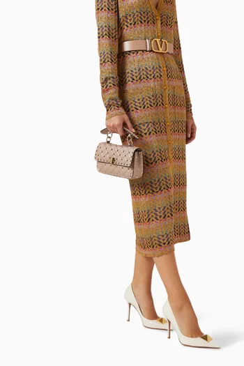 Valentino Garavani Small Rockstud Spike Shoulder Bag in Matelasse Nappa Leather