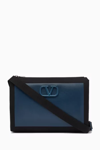 Valentino Garavani VLOGO Messenger Bag in Coated Canvas