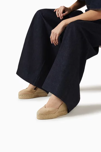 حذاء إسبادريل كيارا بأربطة قنب بكعب ويدج 110 مم