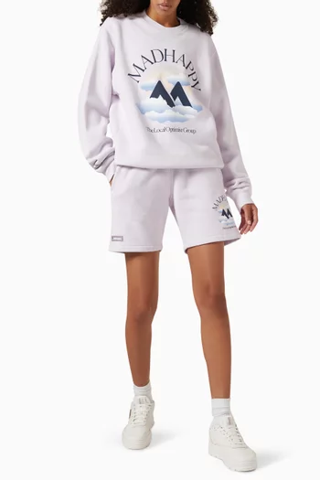 Outdoors Printed Shorts in Cotton-fleece