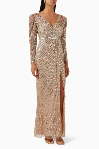 Sequinned Gown in Tulle
