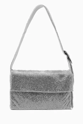 Mini Vitty Mignon Shoulder Bag in Rhinestone Crystal Mesh