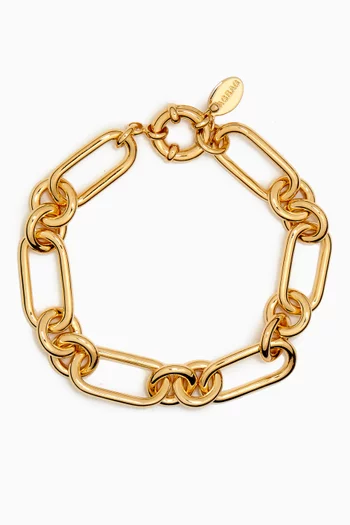 Chunky Chain Bracelet in 18kt Gold-plated Brass