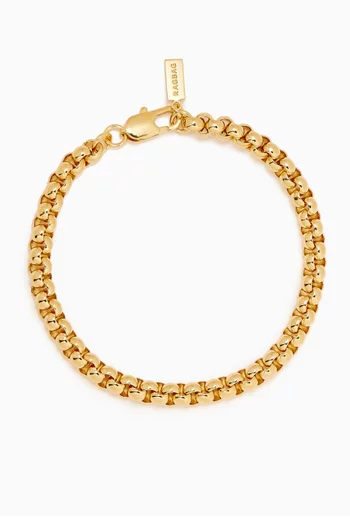 Spherical Chain Bracelet in 18kt Gold-plated Brass