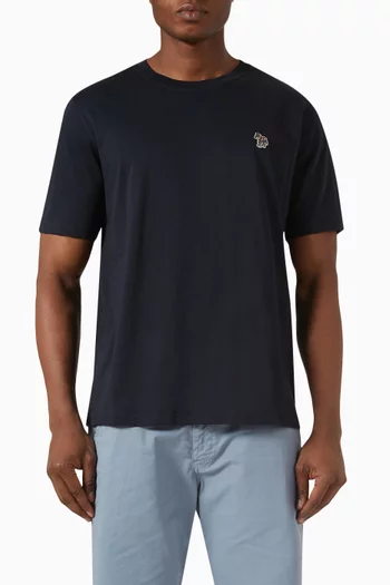 تي شيرت بشعار زيبرا قطن عضوي