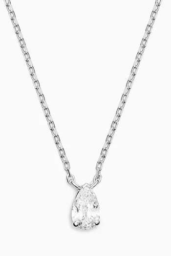 Pear-shaped Diamond Pendant Necklace in 18kt White Gold