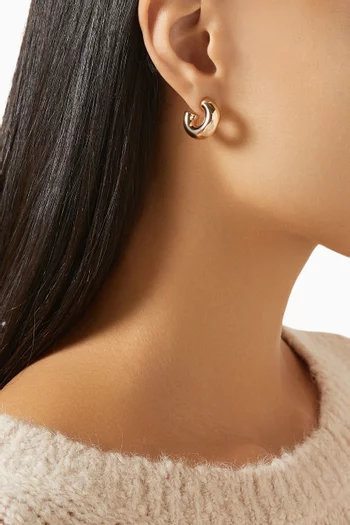The Polished Chubbie Earrings in Gold-plated Metal