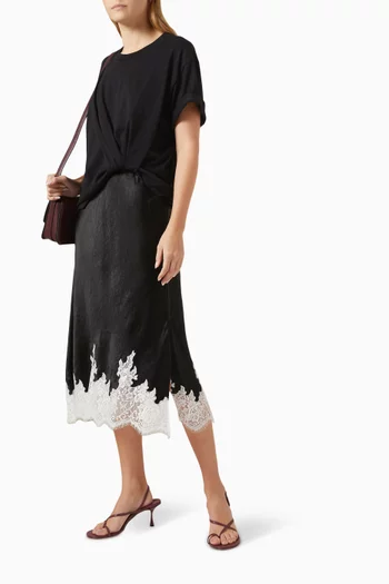Draped T-Shirt Slip Combo Dress in Jersey